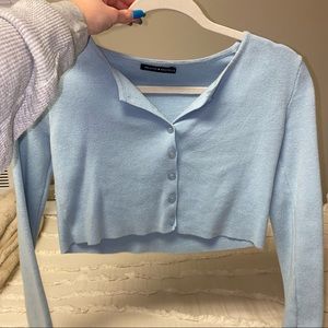 Blue Brandy Melville Cropped Sweater